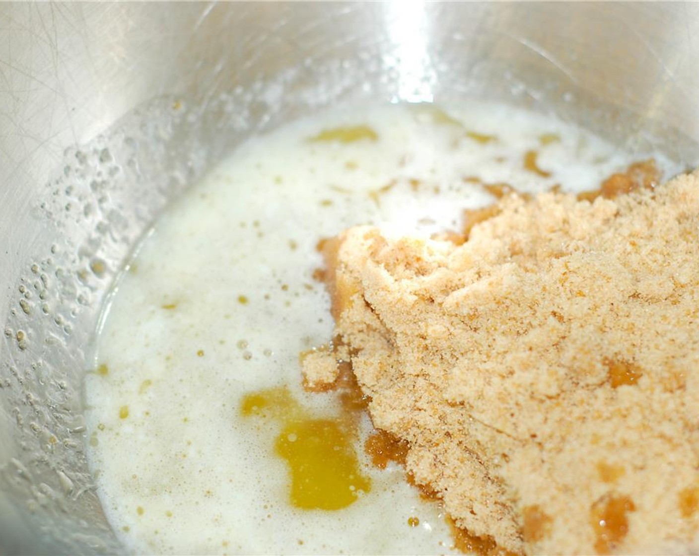 step 3 In a stand mixer bowl, add Unsalted Butter (1/3 cup) and Brown Sugar (1 cup) and mix until combined.