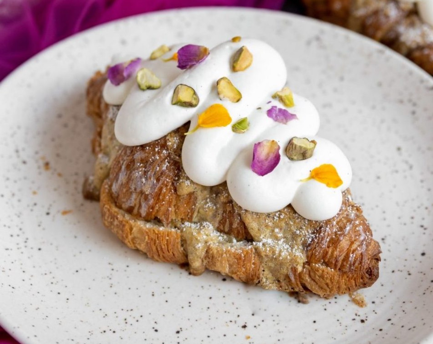 Pistachio Rose Cardamom Croissants