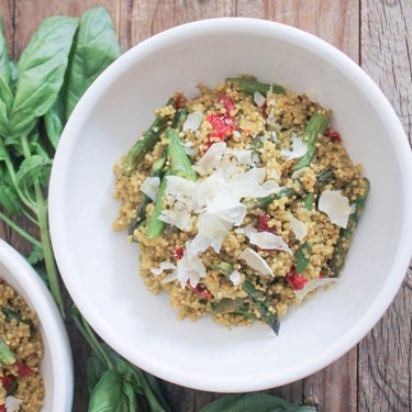 Quinoa Risotto with Roasted Asparagus and Sun-Dried Tomatoes Recipe | SideChef