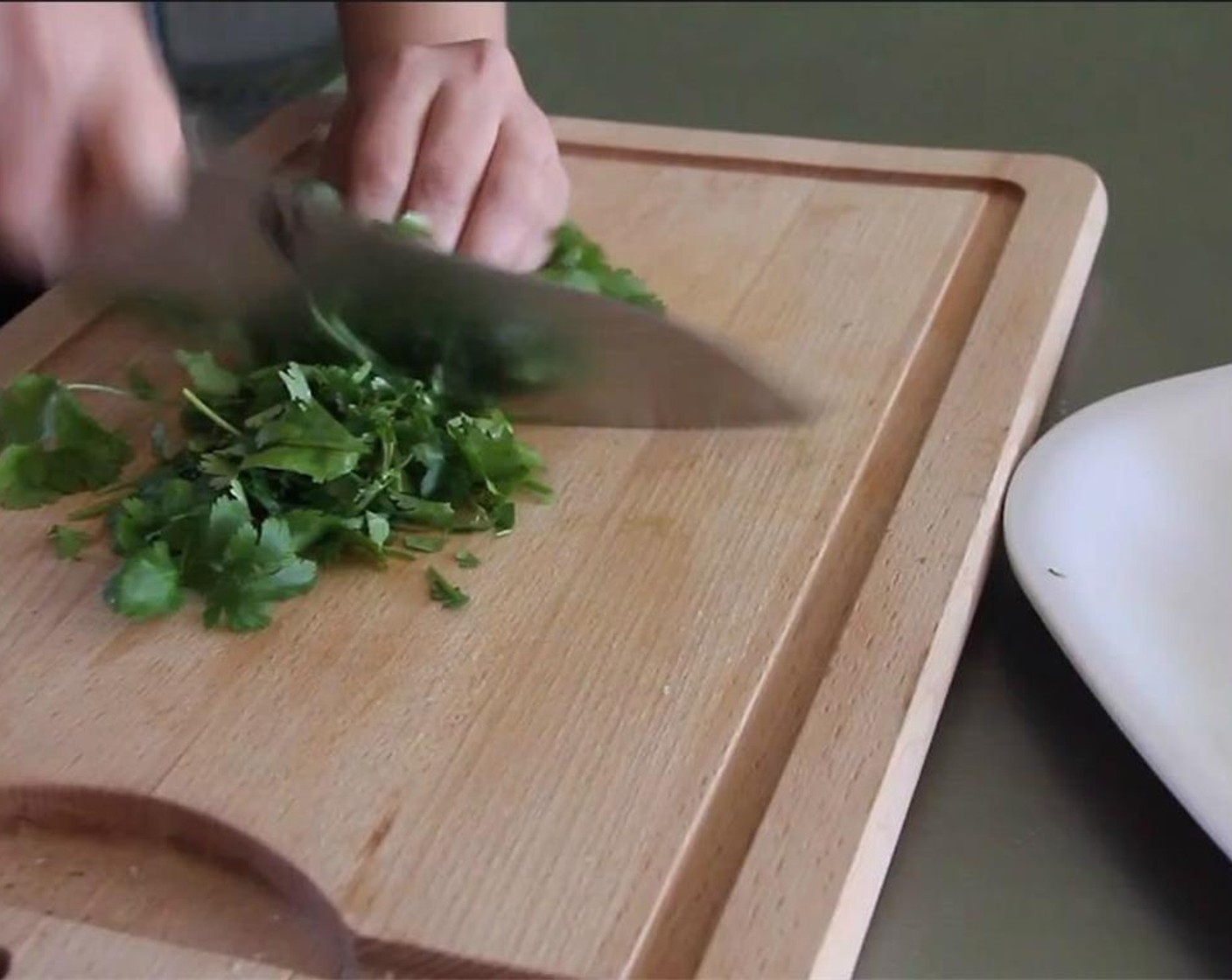 step 6 Chop up the Fresh Cilantro (1/4 cup).