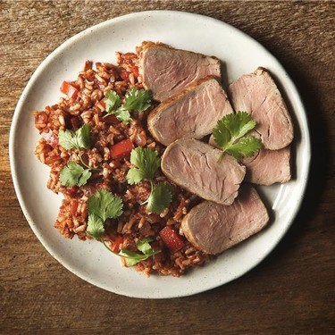 Pork Tenderloin and Brown Rice Recipe | SideChef