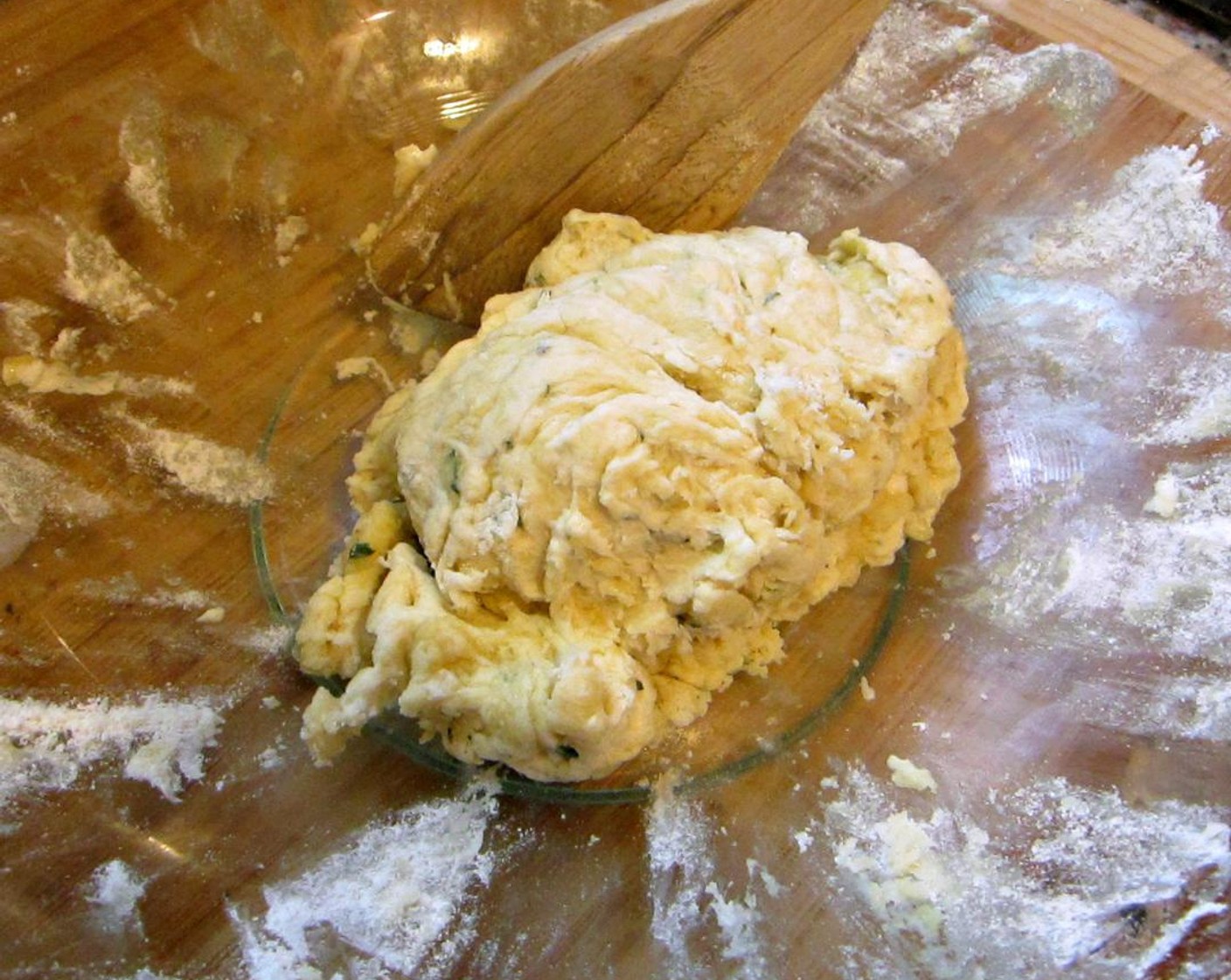 step 6 Divide the dough into 2 pieces. Roll out the first piece with a floured rolling pin to approximately 8x11 inches. Repeat with the second portion of the dough.
