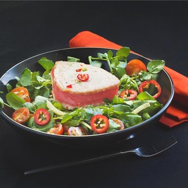 Seared Ahi Tuna with Watercress, Chili and Ginger Recipe | SideChef