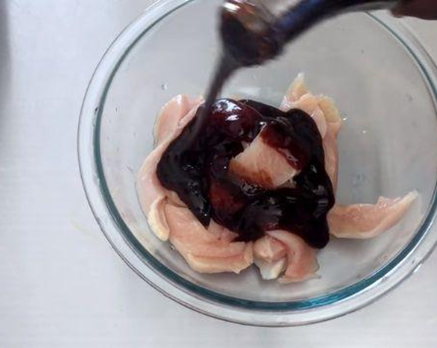 step 1 In a mixing bowl, mix together the Chicken Breasts (2) and Teriyaki Marinade (2 cups). Let it sit for about 30 minutes to marinade.