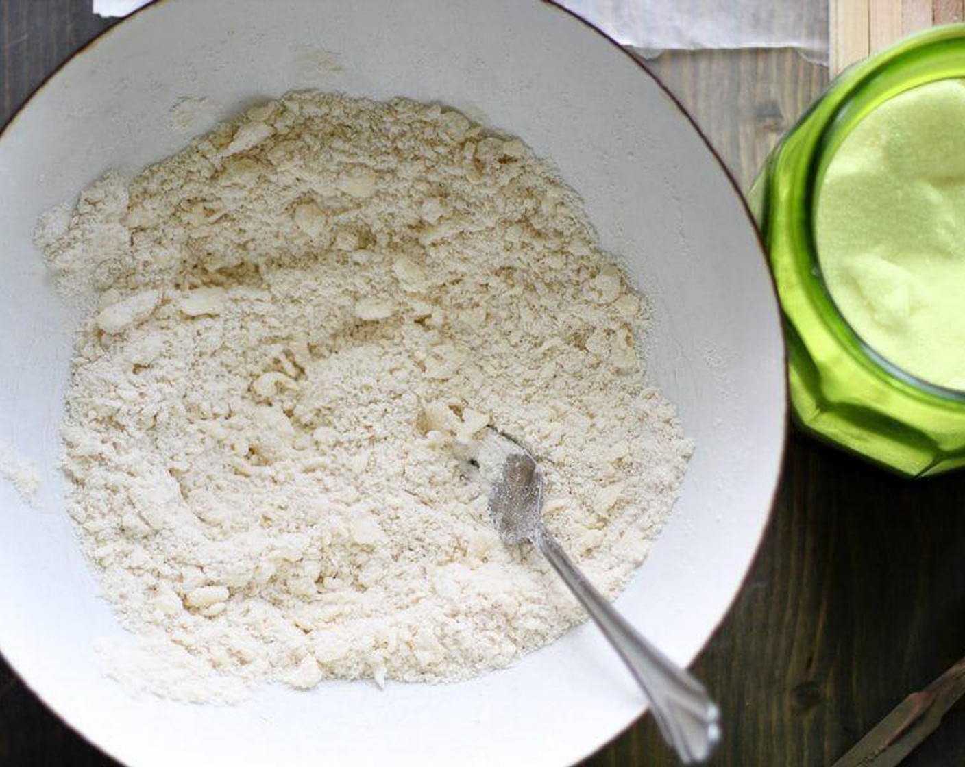 step 1 In a large bowl, stir together All-Purpose Flour (1 cup), Granulated Sugar (1 Tbsp), and Salt (1 pinch).