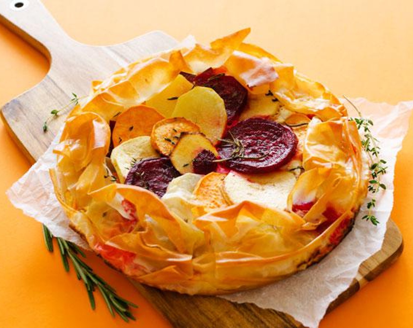 Savory Apple Tart with Flaky Phyllo Crust