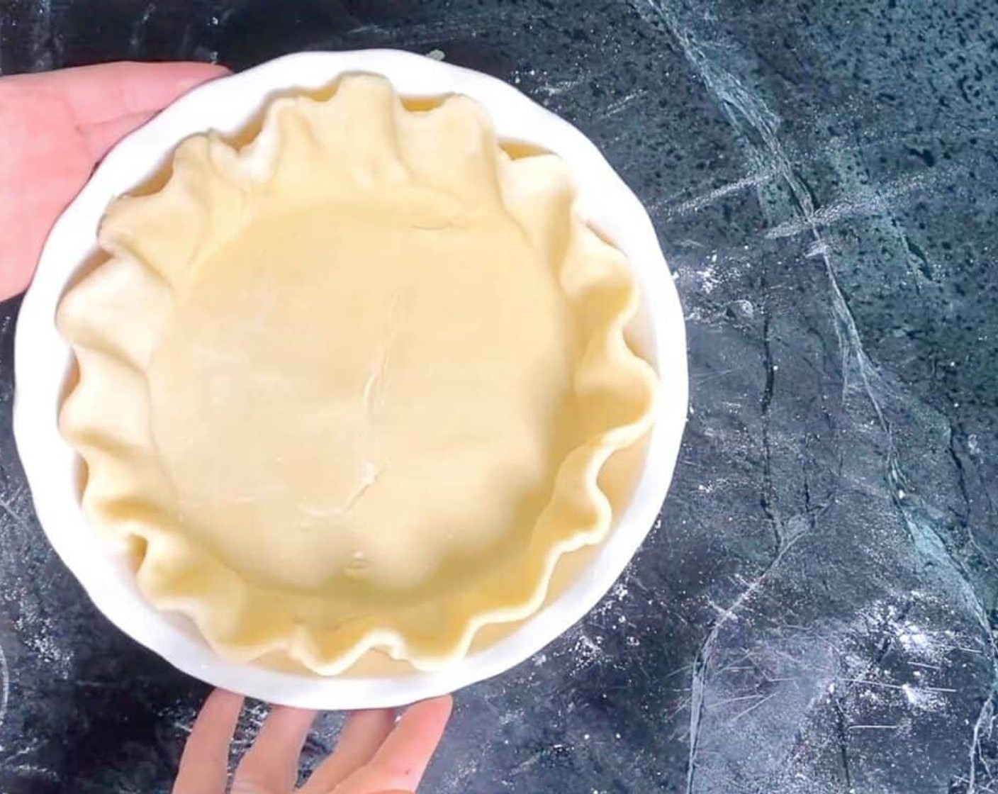 step 5 Roll out your pie dough, get it into your pie dish, and then put the formed pie crust into the refrigerator while you make the pumpkin pie filling.