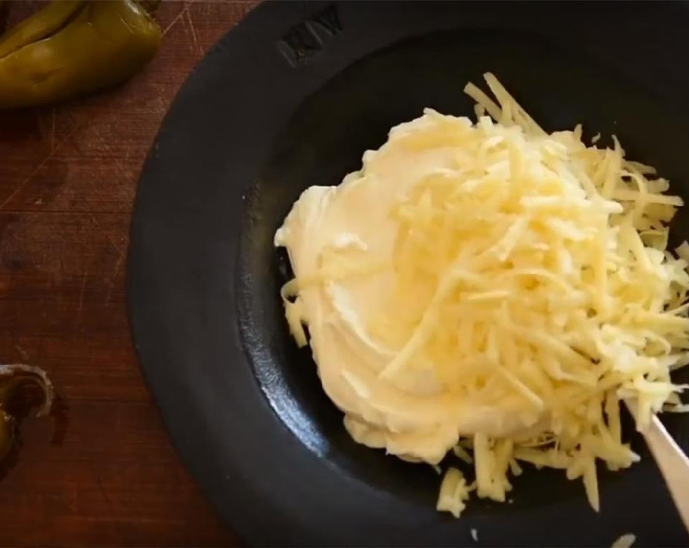 step 3 Mix Philadelphia Original Soft Cheese (1/2 cup) and Cheddar Cheese (1/2 cup) together.