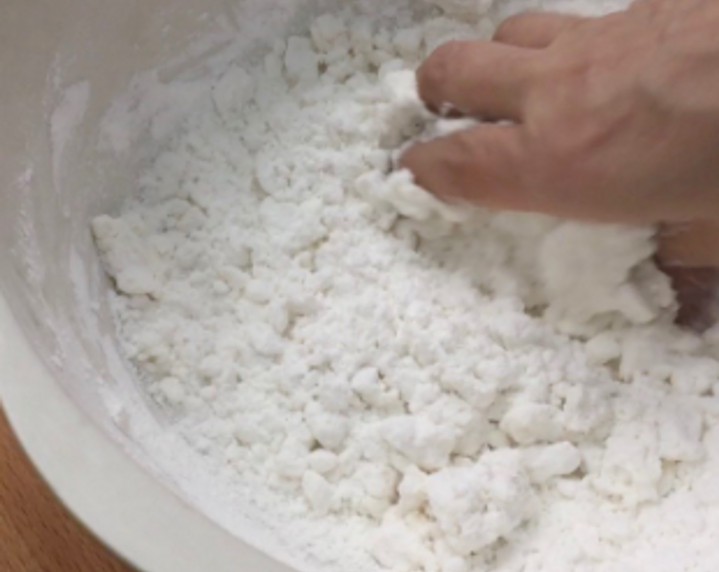 step 16 Knead until you begin to see a nice looking dough and the dough should not stick to your hand or mixing bowl.