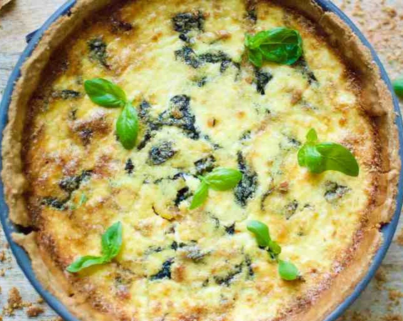 DeepDish Spinach Pancetta Quiche SideChef