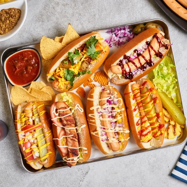 Hot Dog Bar (Hot Dog Charcuterie Board) Recipe | SideChef