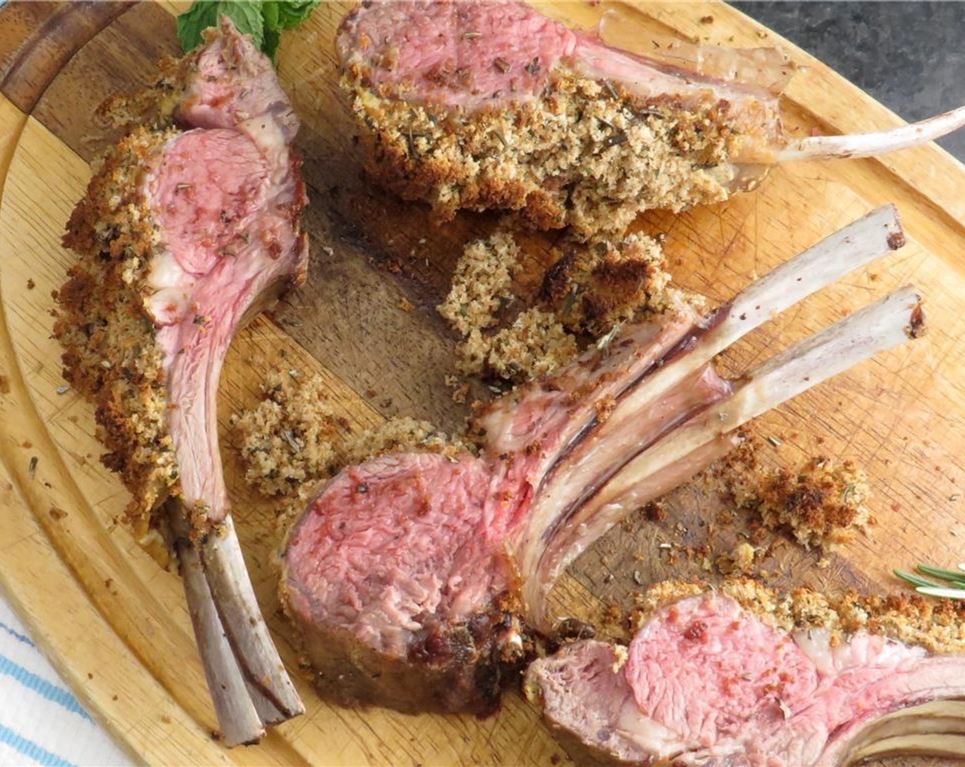 step 5 Remove from pan, and let rest for 4-5 minutes on a cutting board. Carve into 2-rib portions.