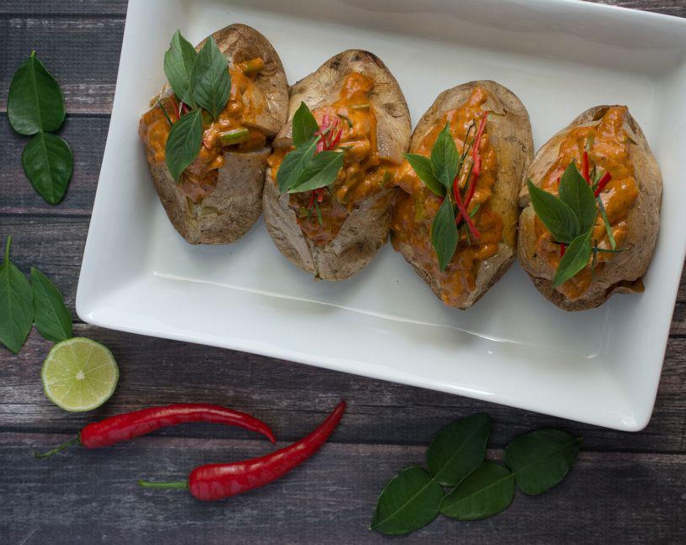 Thai Red Curry Baked Potato