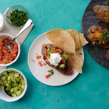 Southwestern Stuffed Baked Sweet Potatoes Recipe | SideChef