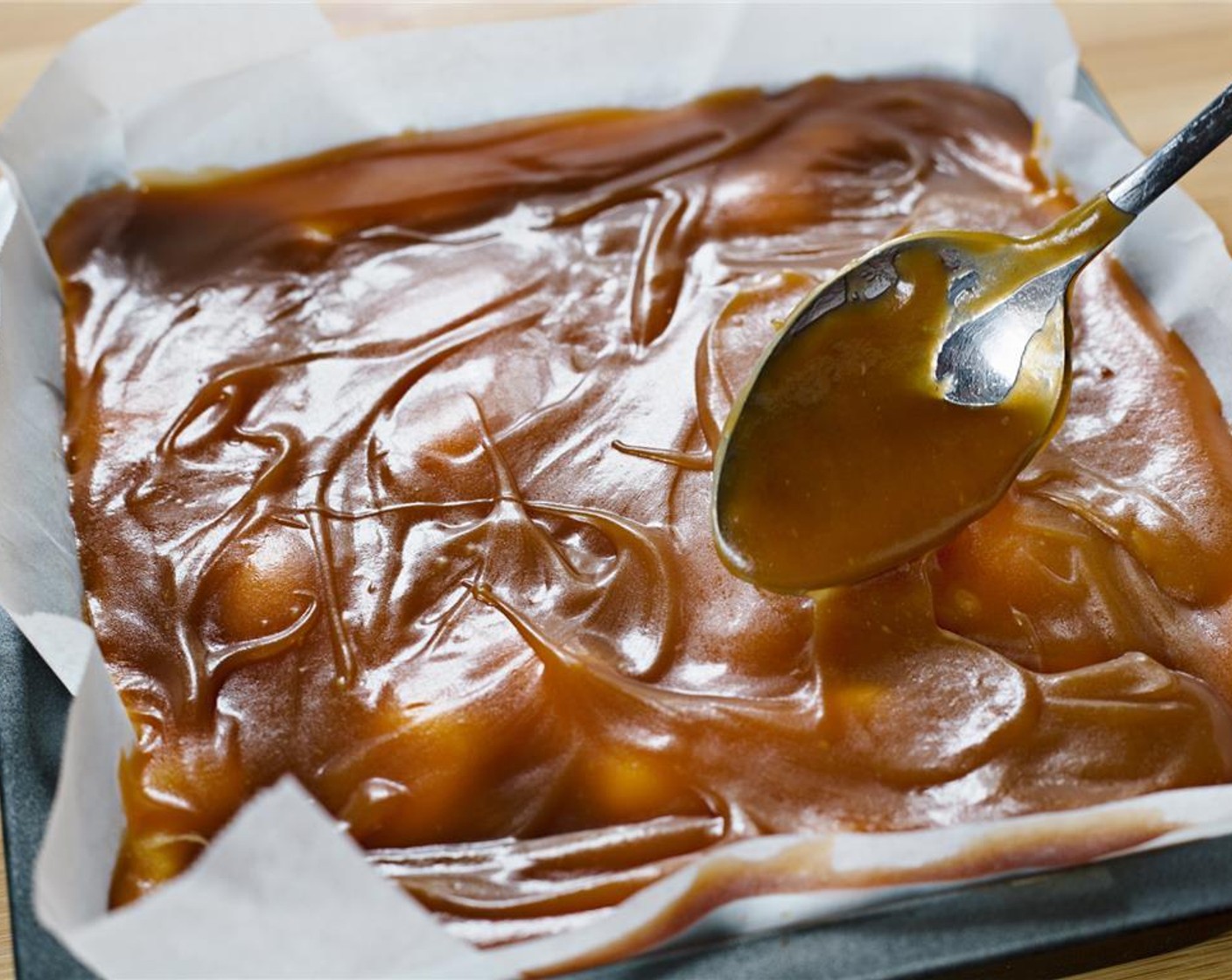 step 14 Add Caramel Sauce (1 jar) and gently smooth using a spoon.