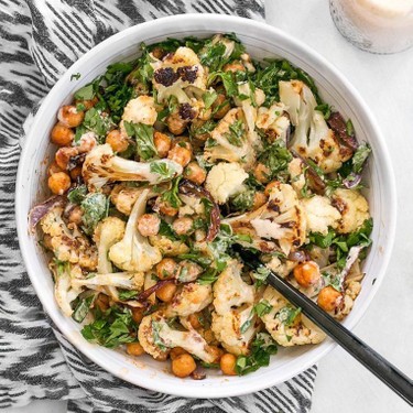 Roasted Cauliflower Salad with Lemon Tahini Dressing Recipe | SideChef