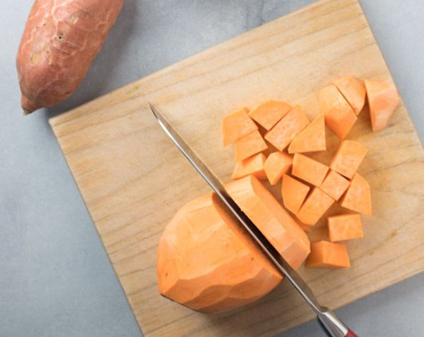 step 1 Peel and cube the Sweet Potatoes (1.3 lb) into 1-inch cubes.