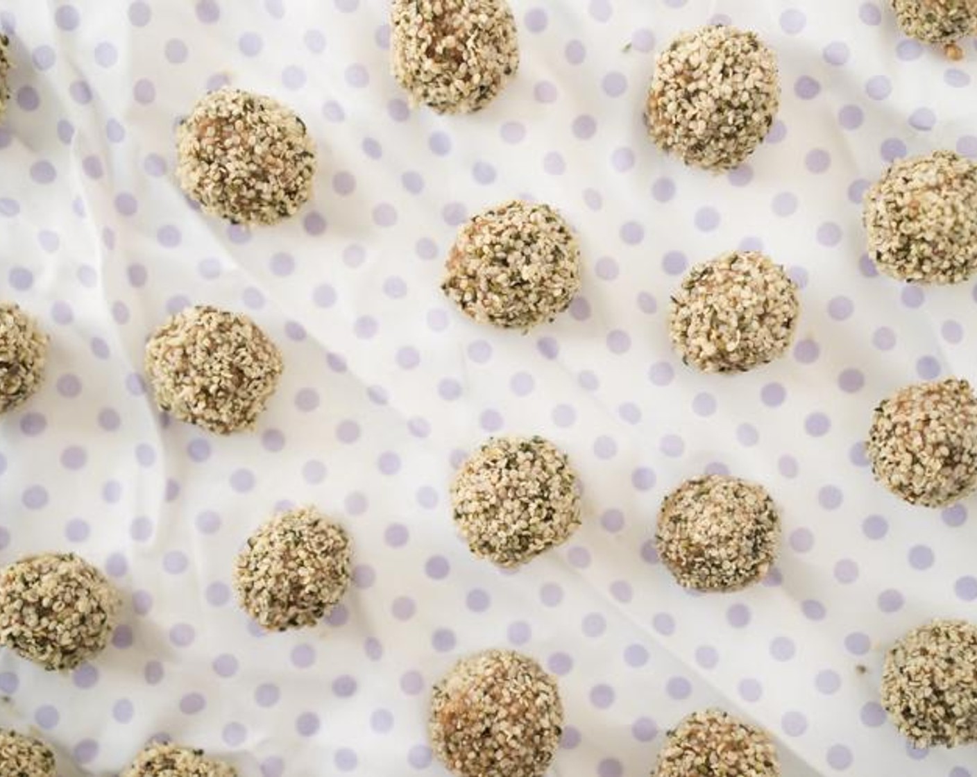 step 2 Roll mixture into 1-inch balls and roll in Hemp Hearts (1/3 cup). Refrigerate or freeze for 4-5 hours.