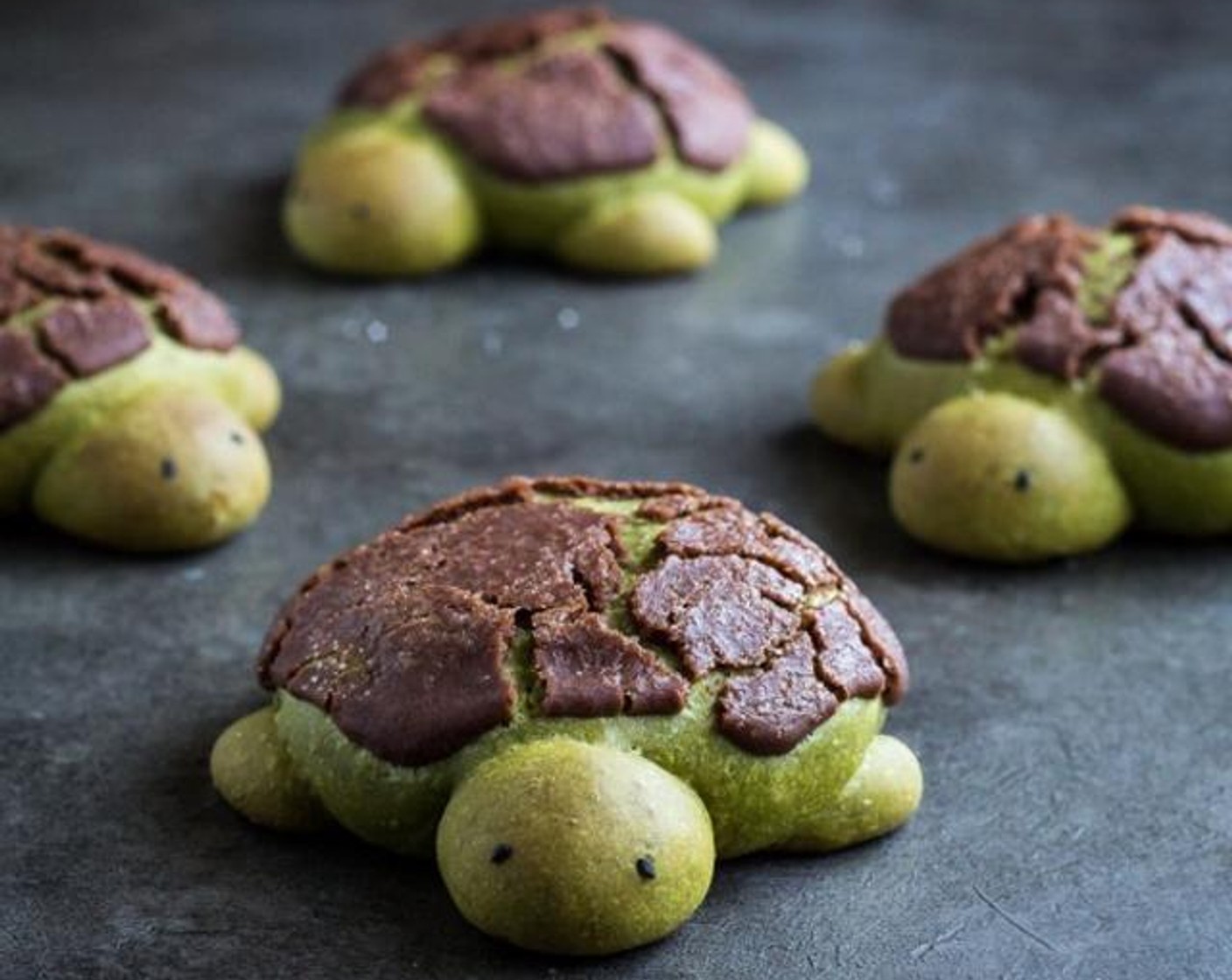 Matcha Milk Bread Turtles