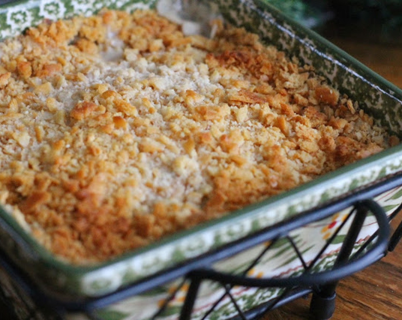 step 5 Cover with foil and bake for 50 minutes (if using canned vegetables cook 30 - 40 minutes). Remove the tin foil for the last ten minutes and cook until lightly browned and bubbling.