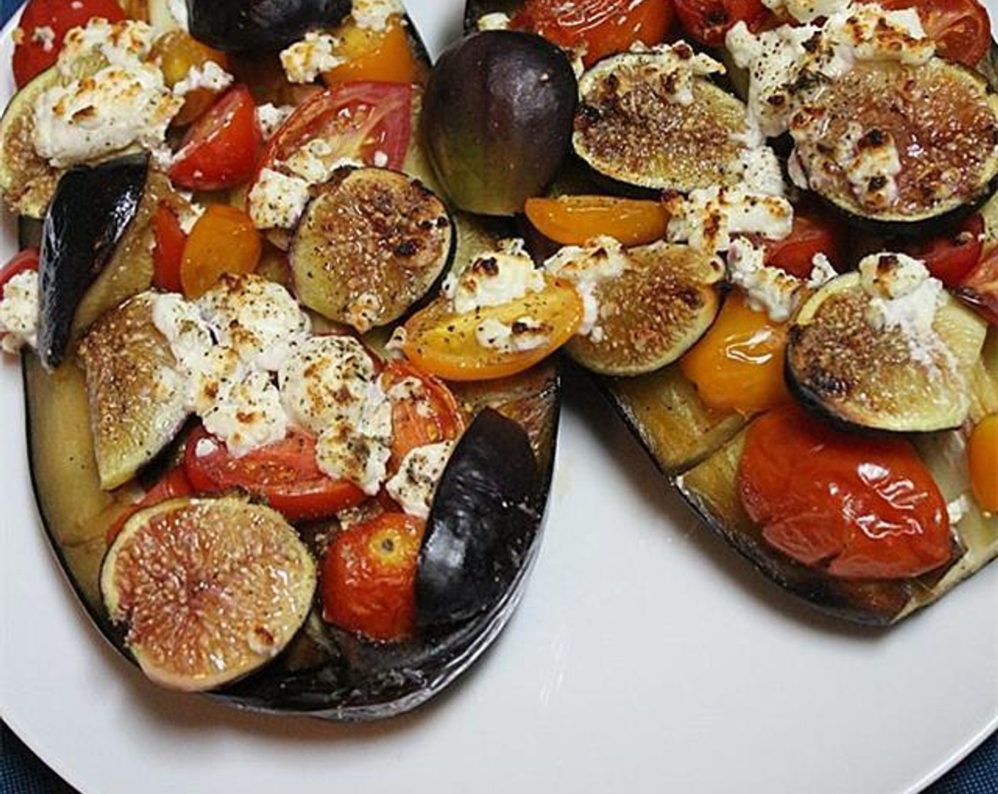 Baked Eggplant with Figs and Cherry Tomatoes