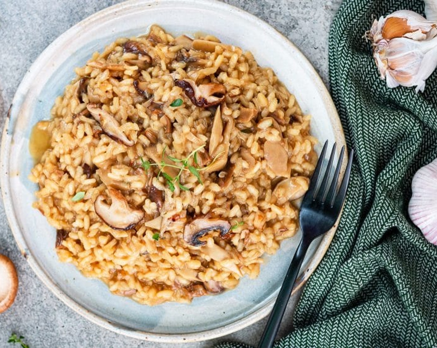 Vegan Creamy Mushroom Risotto