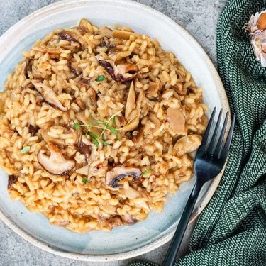 Vegan Creamy Mushroom Risotto Recipe | SideChef