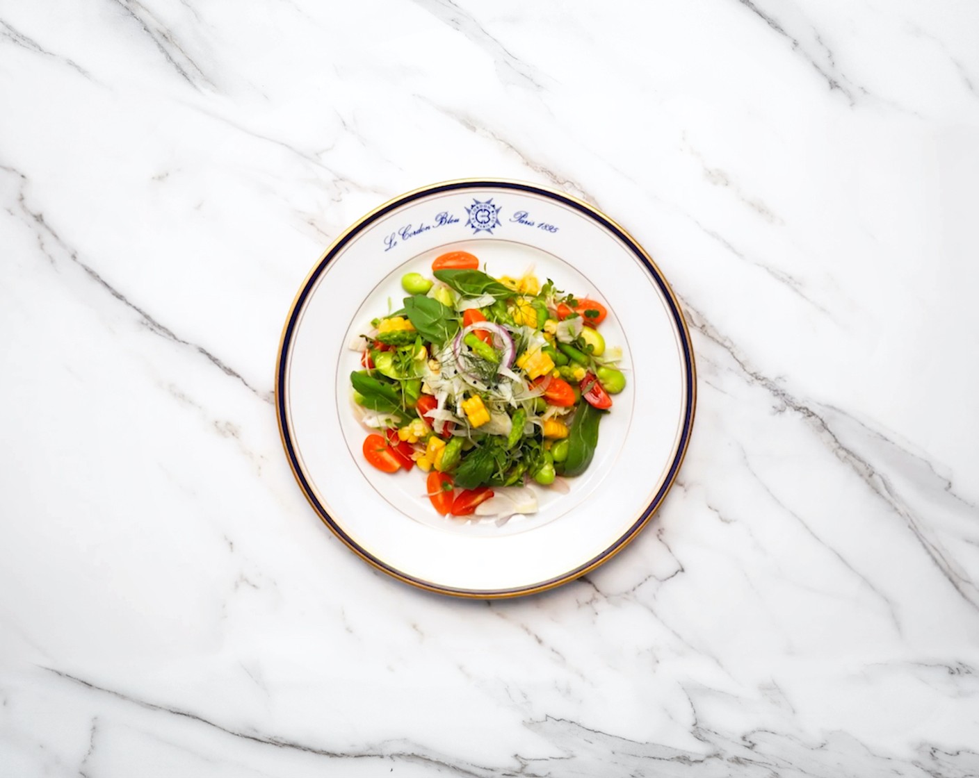 Steamed Spring Vegetable Salad with Sherry-Honey Dressing