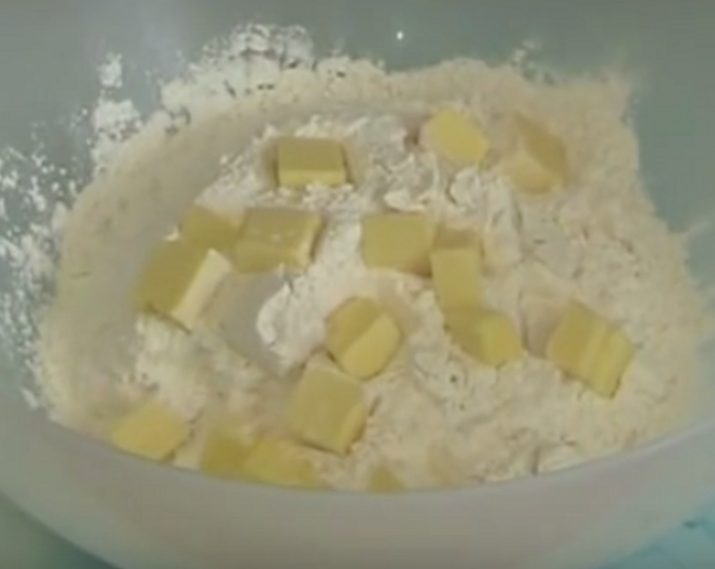 step 2 Put Self-Rising Flour (2 1/4 cups) and Butter (2 oz) in one bowl.