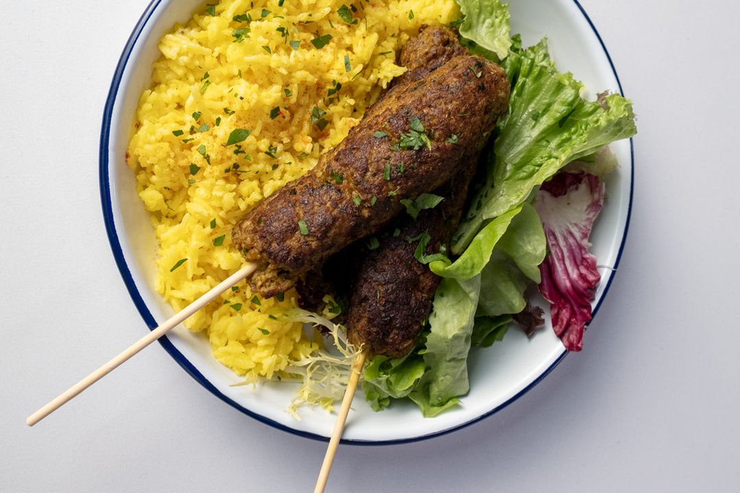 Blended Beef Kebabs with Saffron Rice Recipe SideChef