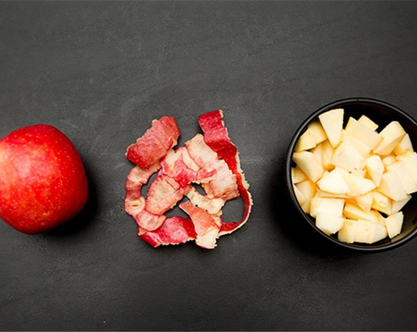 step 4 Peel and cut Apples (2) into bite-size pieces.