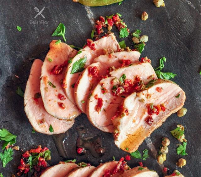 Pork Tenderloin with Sun-Dried Tomatoes and Capers Recipe | SideChef