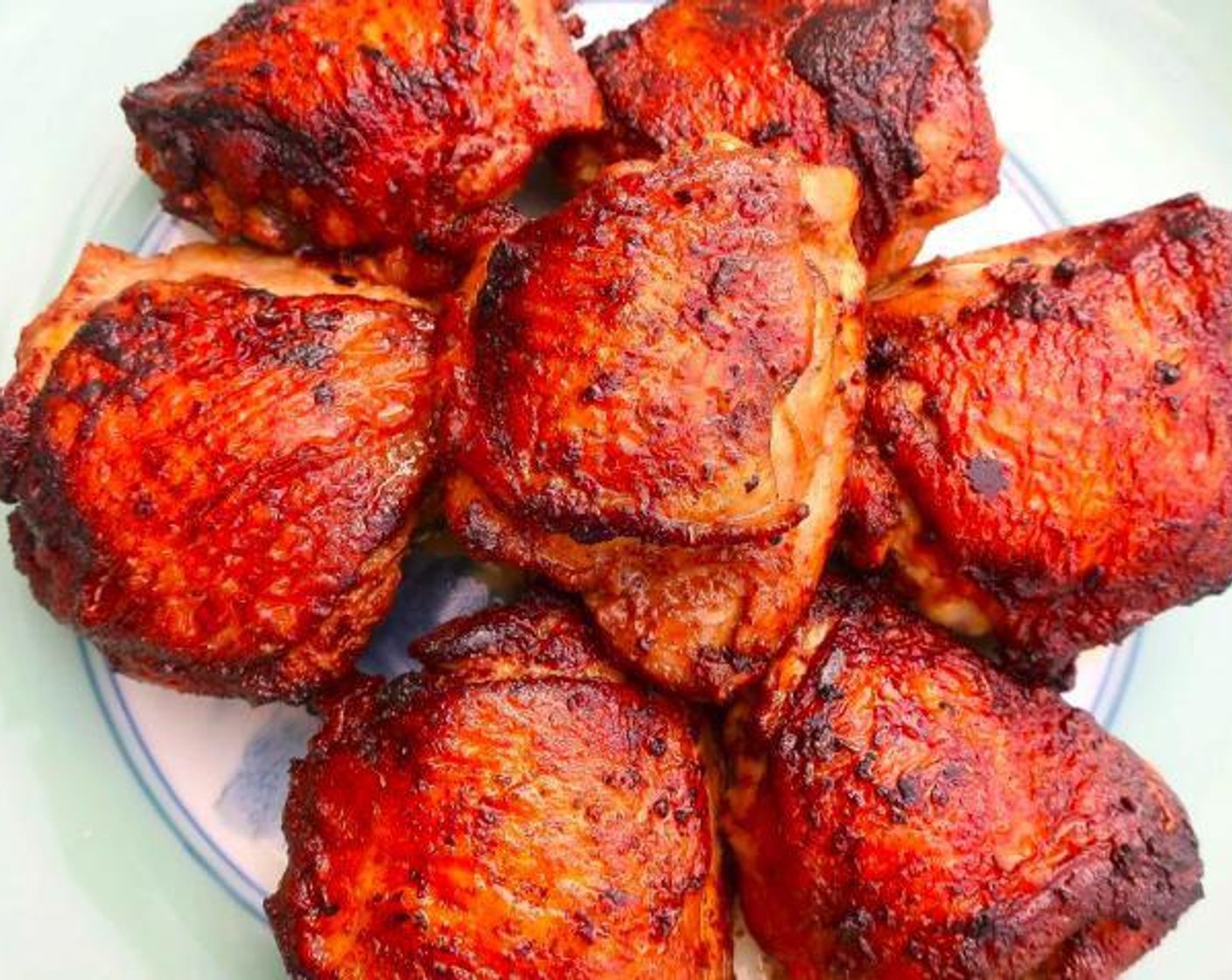 step 4 Remove from pan and transfer to absorbent paper, the carry-over heat will take the chicken to a safe and juicy 165 degrees F (73 degrees C).