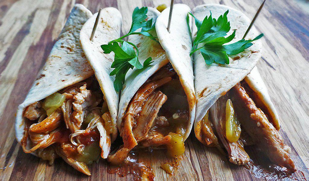 Braised Chicken Enchilada Tacos-image