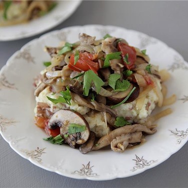 Fricassee of Mushrooms over Rosemary Potatoes Recipe | SideChef