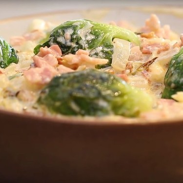 Cheesy Brussel Sprouts with Bacon Recipe | SideChef