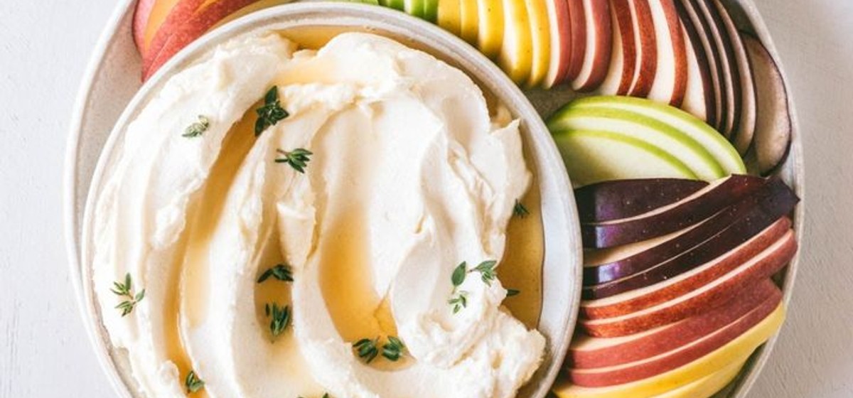 Honey Whipped Goat Cheese with Apple Slices Recipe SideChef