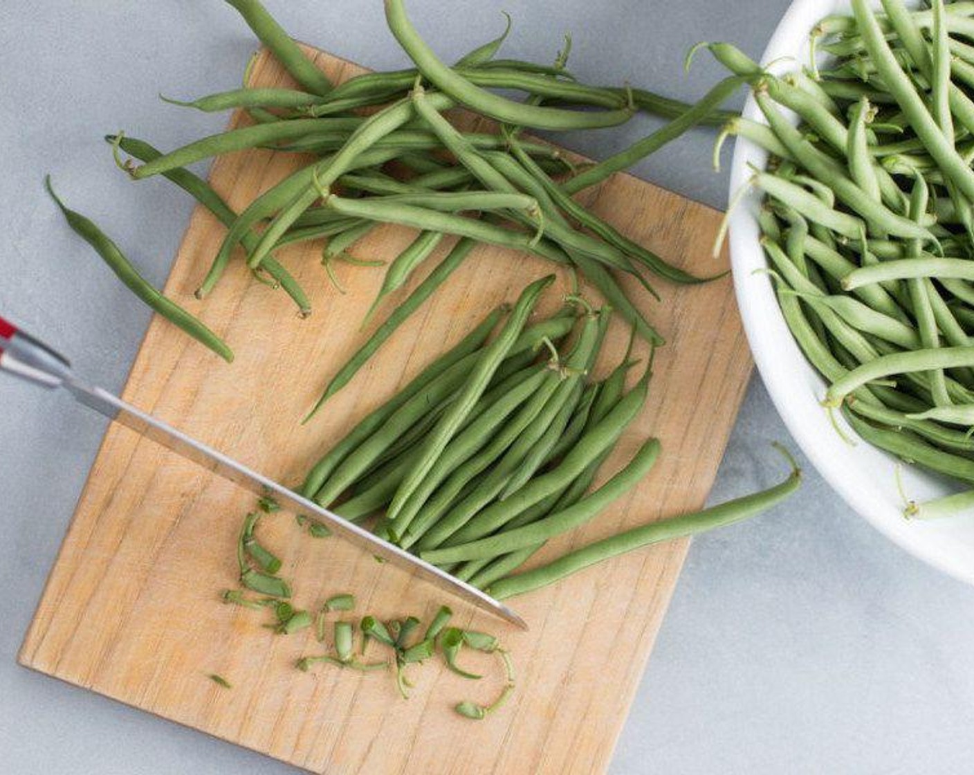 step 1 Clean the Green Beans (8 cups), cutting off tips on both ends.