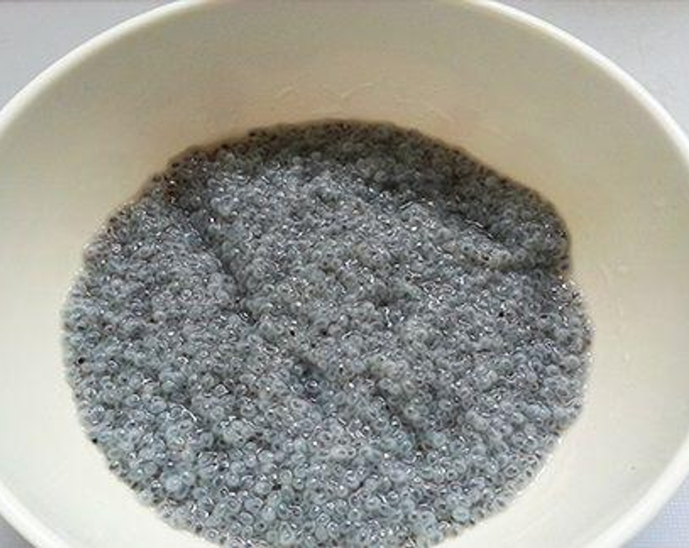 step 1 Soak the Basil Seeds (1 Tbsp) in enough water and keep aside.