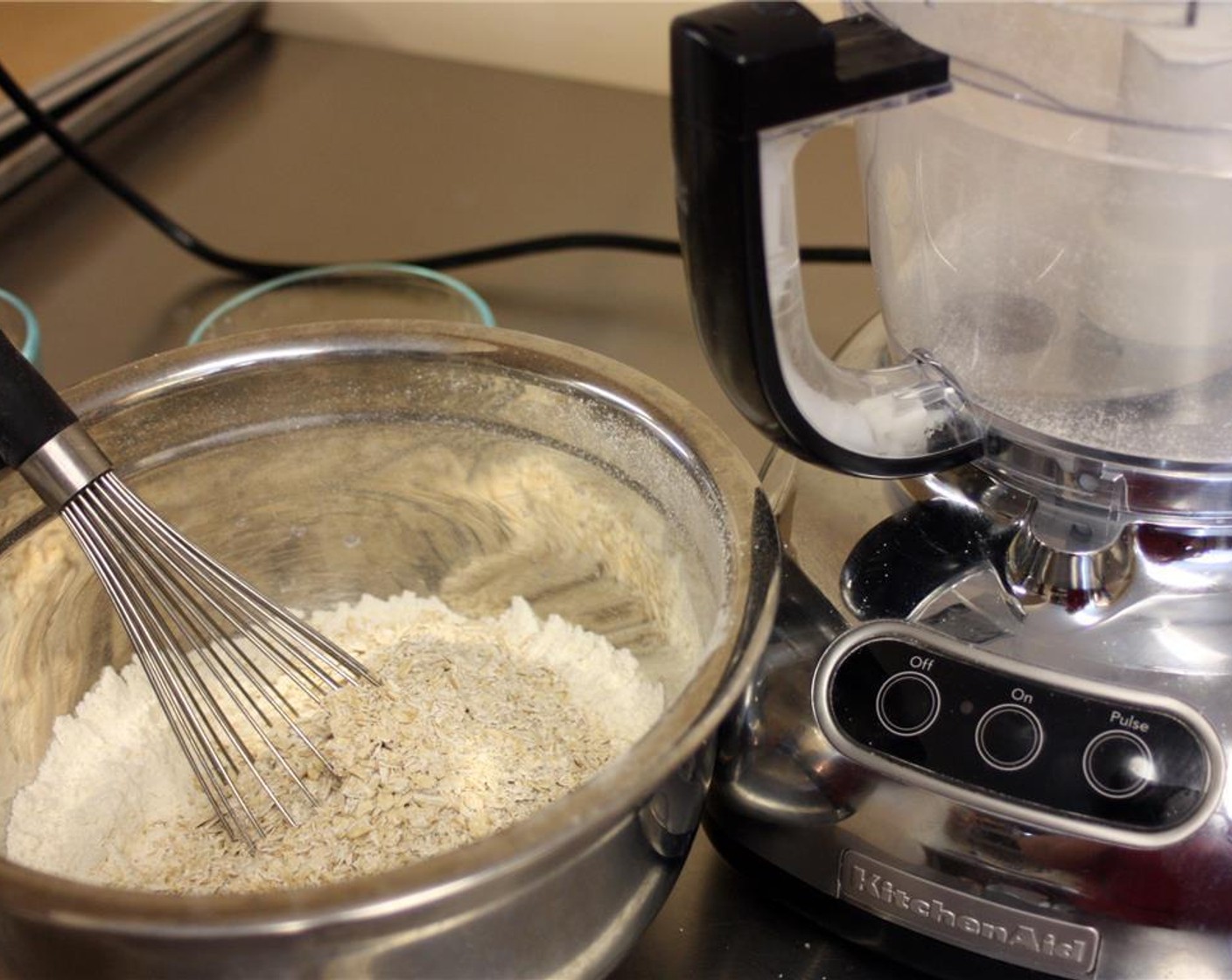 step 4 Measure out the Old Fashioned Rolled Oats (2 cups), then pulse in a food processor 4-5 times to reduce their size. Stir the oats into flour mixture, set aside.