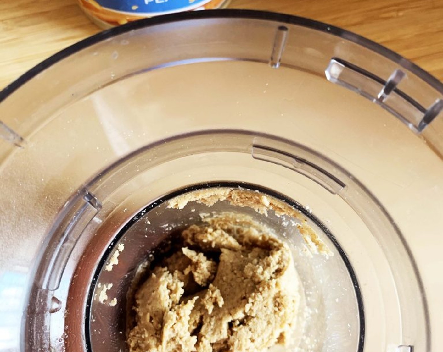 step 1 In a blender pulse together the Old Fashioned Rolled Oats (1/2 cup), Creamy Peanut Butter (1 1/2 Tbsp), Granulated Erythritol (1 Tbsp), and Coconut Oil (1 Tbsp) to make the base.