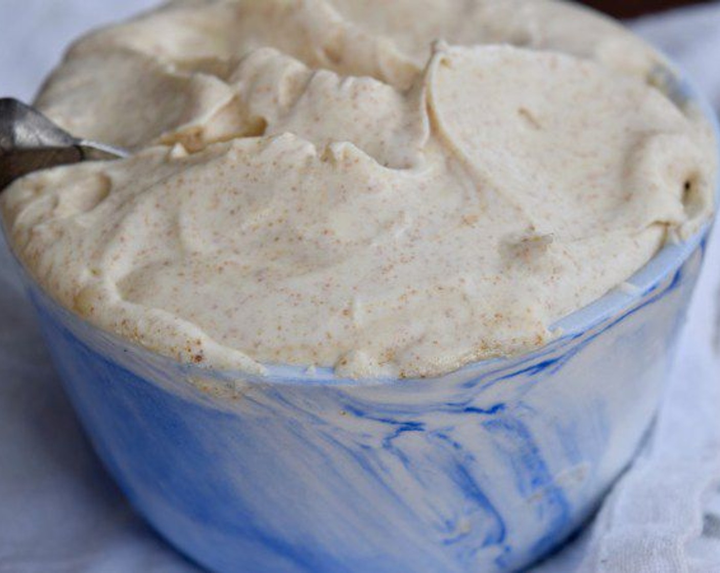 step 14 After it has hardened, allow the brown butter to soften. In a stand mixer beat the brown butter on medium speed until it is whipped and can form stiff peaks.