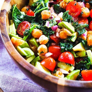 Kale Salad with Chickpeas Recipe | SideChef