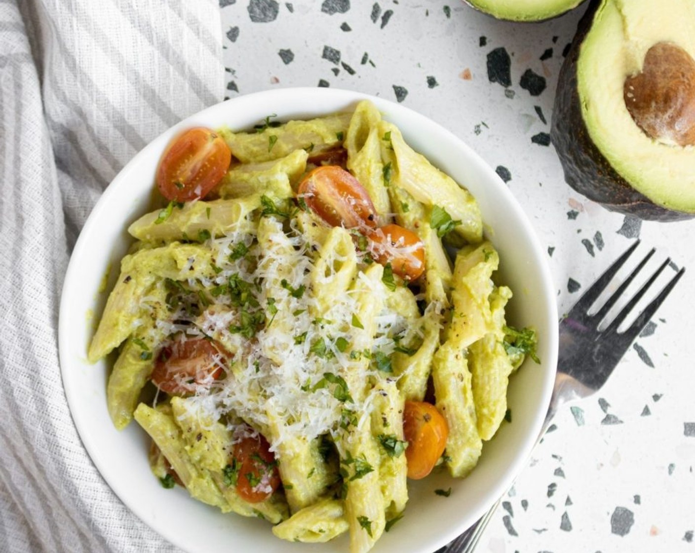 Avocado Garlic Pasta