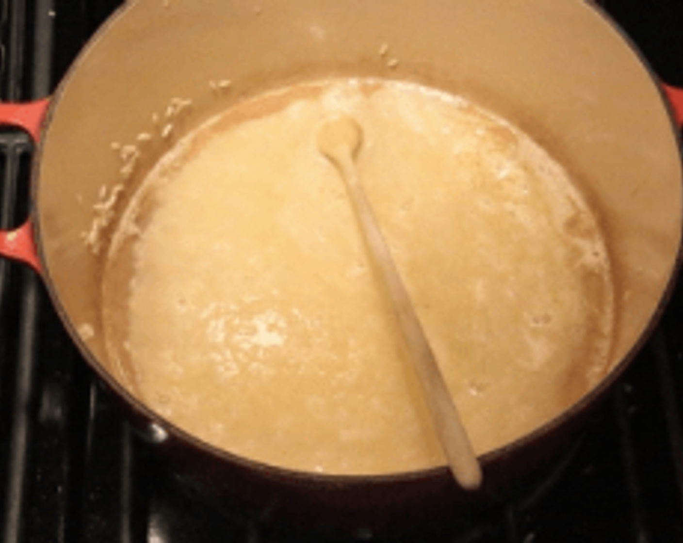 step 3 Add the Eggnog (2 cups), Granulated Sugar (1/2 cup), Salt (1/4 tsp) and Vanilla Bean Pod (1). Cook this for 20 minutes, the rice should become creamy and stay suspended in through out the pudding rather than sinking to the bottom.