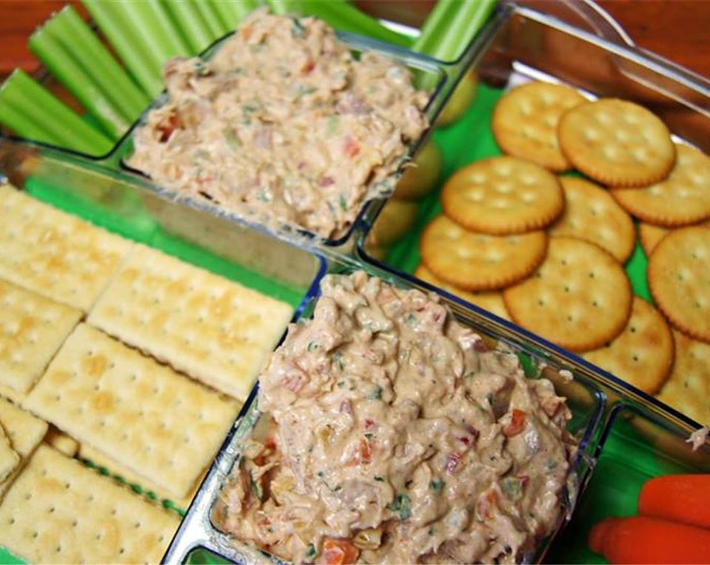 step 10 Serve with Crackers (to taste) and Celery (to taste) sticks. Enjoy with guests!