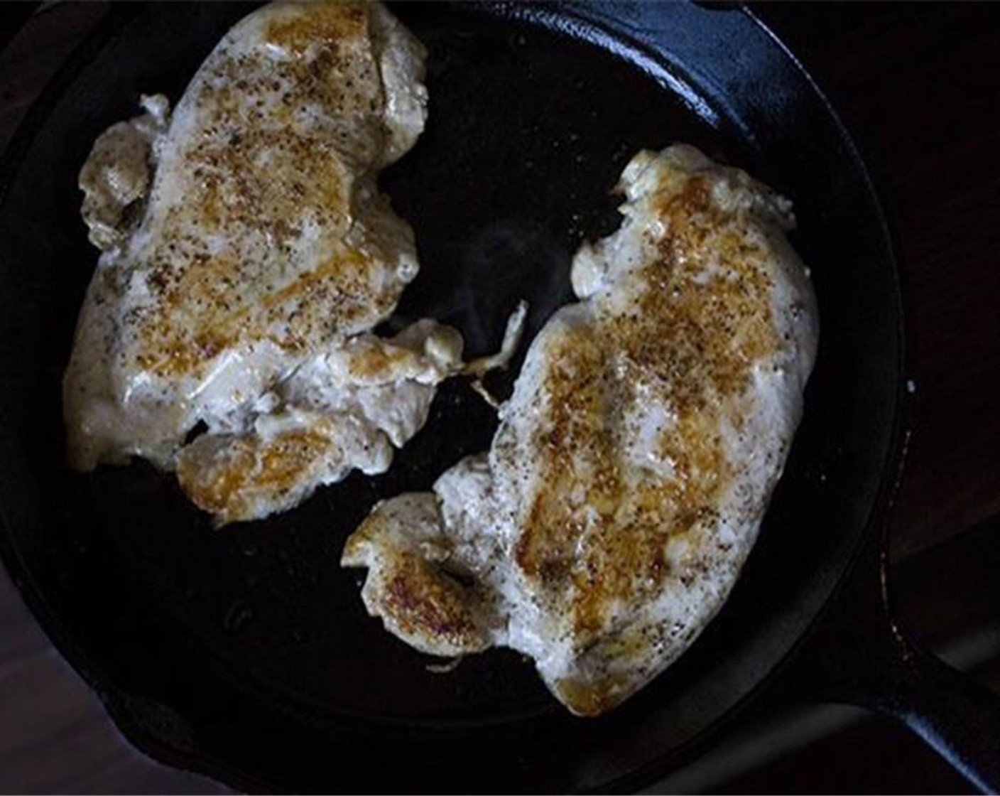 step 4 Season with Salt (to taste) and Ground Black Pepper (to taste). Remove the chicken and set aside to rest. Keep remaining oil in the pan.