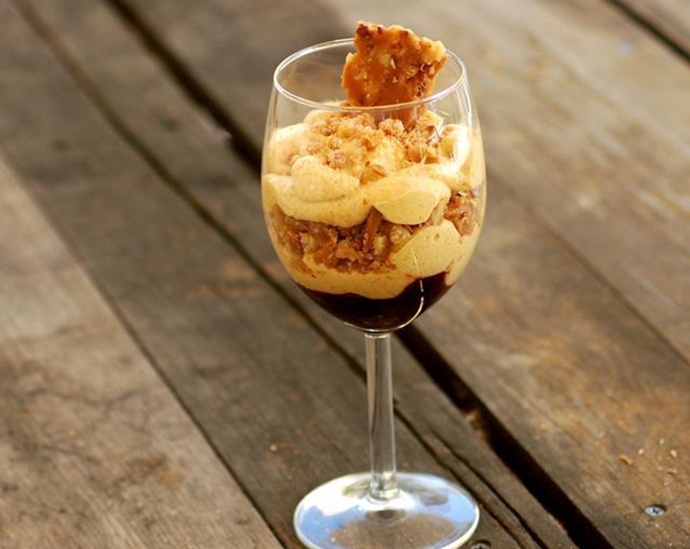 Pumpkin Mousse with Toffee Crunch