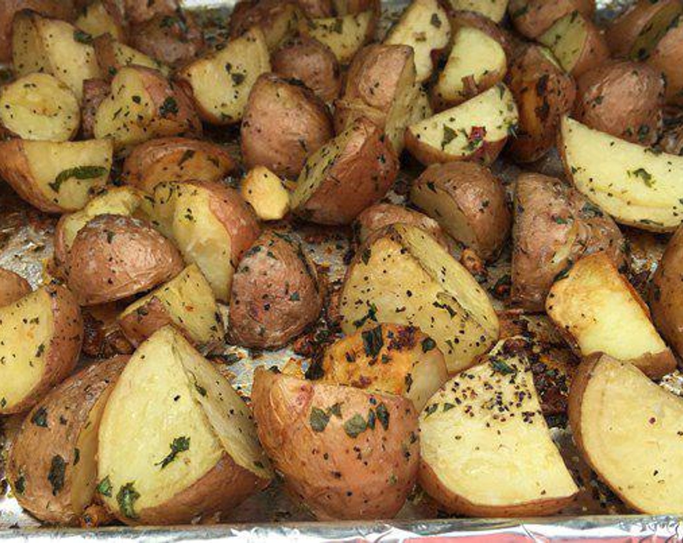 step 3 Now take the cookie sheet with your potatoes and place them on your 300 degrees F (150 degree C) smoker for 1.5 hours. You'll know when your roasted potatoes are done because they are fork tender.