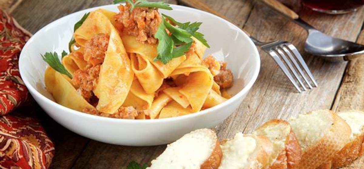 Veal Bolognese with Ricotta Garlic Toasts Recipe SideChef